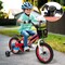 Kids Balance Bike with Adjustable Handbrake and Saddle Height Carbon Steel Frame